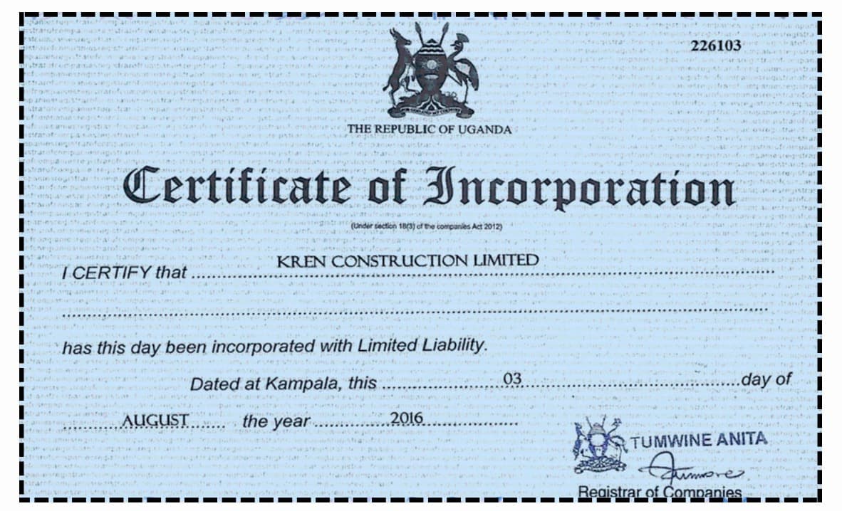 KREN accreditation and certification document